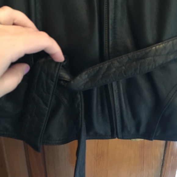 Wilson’s black leather coat w/removable liner -M - Picture 3 of 8